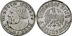 DRITTES REICH   - München.5 Reichsmark 1933 ... 