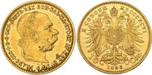 Franz Joseph I. 1848-1916, Wien.10 Kronen ... 