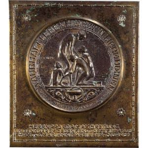 PLAUEN, STADT   - Bronzegußplakette 1925 ... 