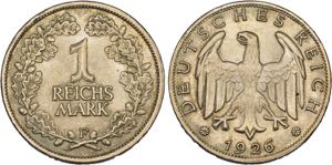 Stuttgart.1 Reichsmark 1926 F.  J. 319. ... 