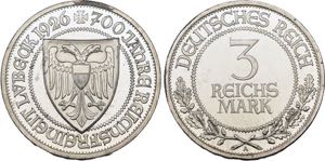 Berlin.3 Reichsmark 1926 A (700 Jahre ... 