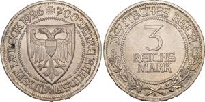 Berlin.3 Reichsmark 1926 A (700 Jahre ... 