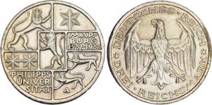 Berlin.3 Reichsmark 1927 A (400 Jahre ... 