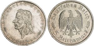 Stuttgart.2 Reichsmark 1934 F (fast St) und ... 