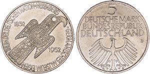 München.5 Deutsche Mark 1952 D (100 Jahre ... 