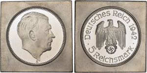 5 Reichsmark 1942 A. Klippenförmiger ... 