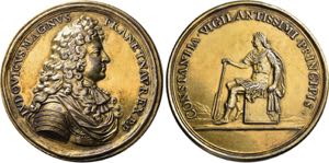 Louis XIV. 1643-1715, Große Medaille o.J. ... 