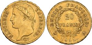 Napoléon I. 1804-1815, Paris.20 Francs 1811 ... 