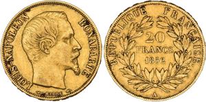 IIe République. 1848-1852, Paris.20 Francs ... 