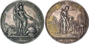 George II. 1727-1760, Lotterie-Medaille 1736 ... 