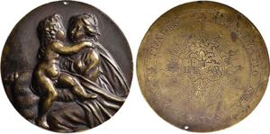 Große Bronzegußmedaille o.J. (18. Jh.). ... 