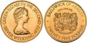 Elizabeth II., 25 Pounds 1972 (917 fein) auf ... 