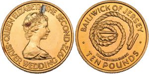 Elizabeth II., 10 Pounds 1972 (917 fein) auf ... 