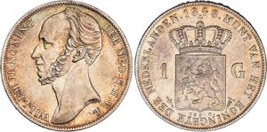 Willem II. 1840-1849, Utrecht.Gulden 1848 ... 