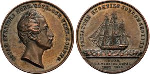 Oskar I. 1844-1859, Bronzemedaille 1853 ... 