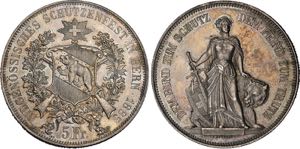 Bern.5 Franken 1885 auf das Eidgenössische ... 