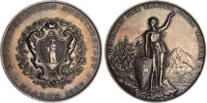 SCHWEIZ-GLARUS, KANTON   - Medaille 1892 ... 