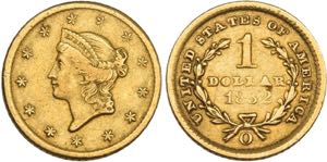 New Orleans.1 Dollar 1852 O (900 fein; ... 