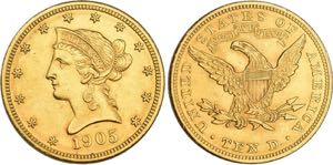 Philadelphia.10 Dollars (Eagle) 1905 no mm ... 