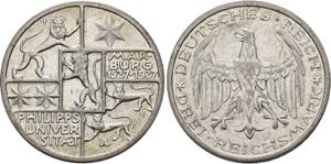 WEIMARER REPUBLIK   Berlin.3 Reichsmark 1927 ... 