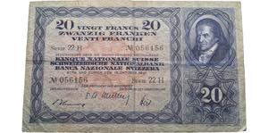 SCHWEIZ   100 Franken 1930 mit Rs. Mäher. ... 