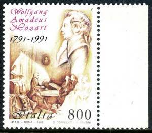1991 - Repubblica Italiana - Amadeus Mozart, ... 
