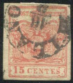 1857 - Lombardo Veneto - 15 centesimi, falso ... 