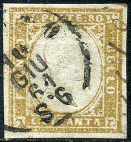 1860 - Sardegna - IV emissione, 80 centesimi ... 