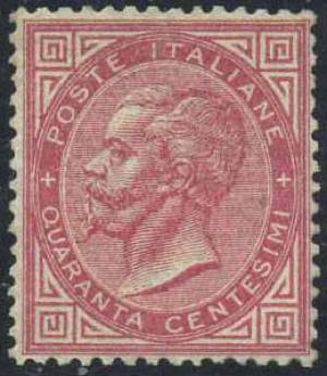 *Vittorio Emanuele II, 40 centesimi tiratura ... 