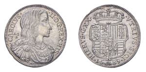 NAPOLI Carlo II di Spagna (1674-1700) Tarì ... 