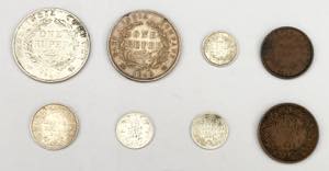 Victoria (1837-1901) Lot of 8 coins. East ... 