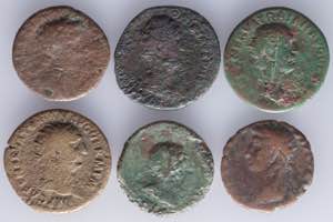 A lot containing 6 Bronze coins from the ... 
