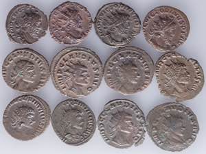A lot containing 12 silver coins. Includes : ... 