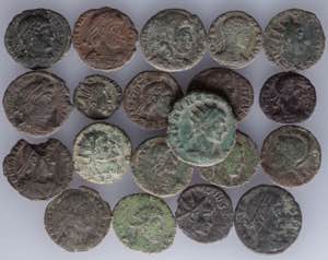 A lot containing 20 bronze coins of the late ... 