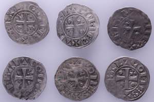 A lot containing 6 silver feudal french ... 