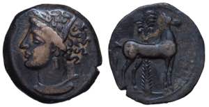 Zeugitania, Carthage. Bronze Æ Circa ... 