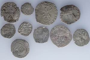 A lot containing 10 silver royal French ... 