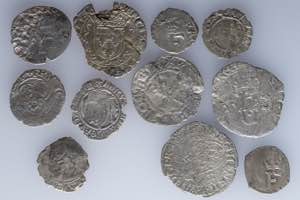 A lot containing 11 silver royal French ... 