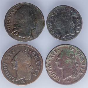 A lot containing 4 copper Royal French ... 