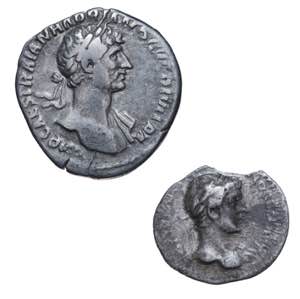 Roman Empire. Hadrian. Lot of two silver ... 