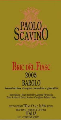 Barolo Bric del Fiasc, P. Scavino ... 