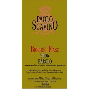 Barolo Bric del Fiasc, P. Scavino 2005 12 ... 