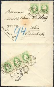 Postal history - Austria, 1867, Bohemia, ... 