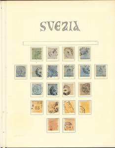 Sweden - Sweden, 1855, Skilling issues 1-5, ... 