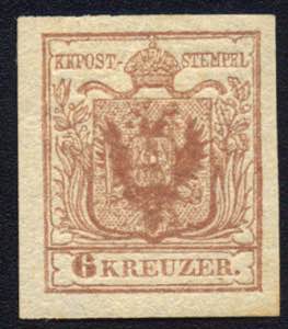 Austria - Österreich, 1850, 4 H I c, 6 kr, ... 