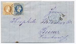 Postal history - Österreich, 1867, 38 I + ... 