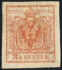 Austria - Österreich, 1850, 3 H III, 3 kr, ... 