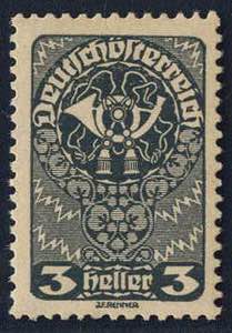 Mint and varieties - Austria, 1919, 255 xc, ... 