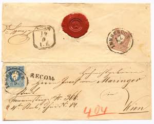 postal history - Österreich, 1858, Tirol, ... 