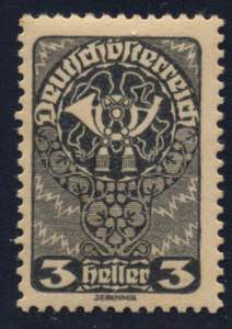 Mint and varieties - Austria, 1919, 255 xd, ... 